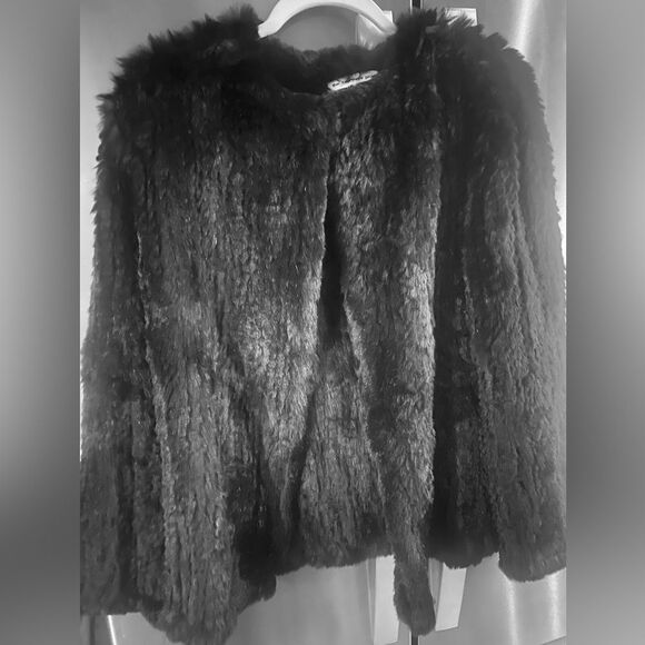 Amazing! The Cashmere Project black 100% rabbit fur cardigan jacket med 🔥 - Picture 5 of 11